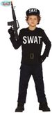 Fiestas Guirca Carnaval verkleed set - Politie/swat kostuum - voor jongens/meisjes 122/134