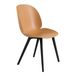 GUBI Chaise Beetle Plastique ambre brun, pieds noirs