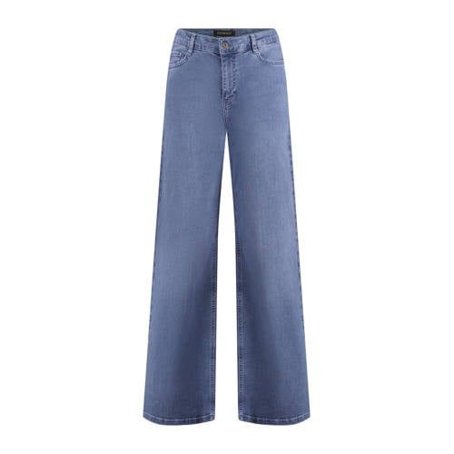 Expresso high waist wide leg jeans medium blue denim