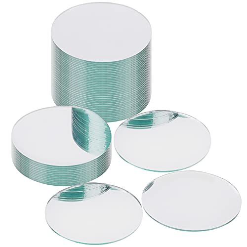 BELLE VOUS Ronde Muur Tegels (50 Pak) – 7,5 cm – Spiegel Glazen Tegels Voor DIY Projecten, Hobby en Huis Decoratie – Mozaïek Decor Spiegels Voor Woon en Slaapkamer