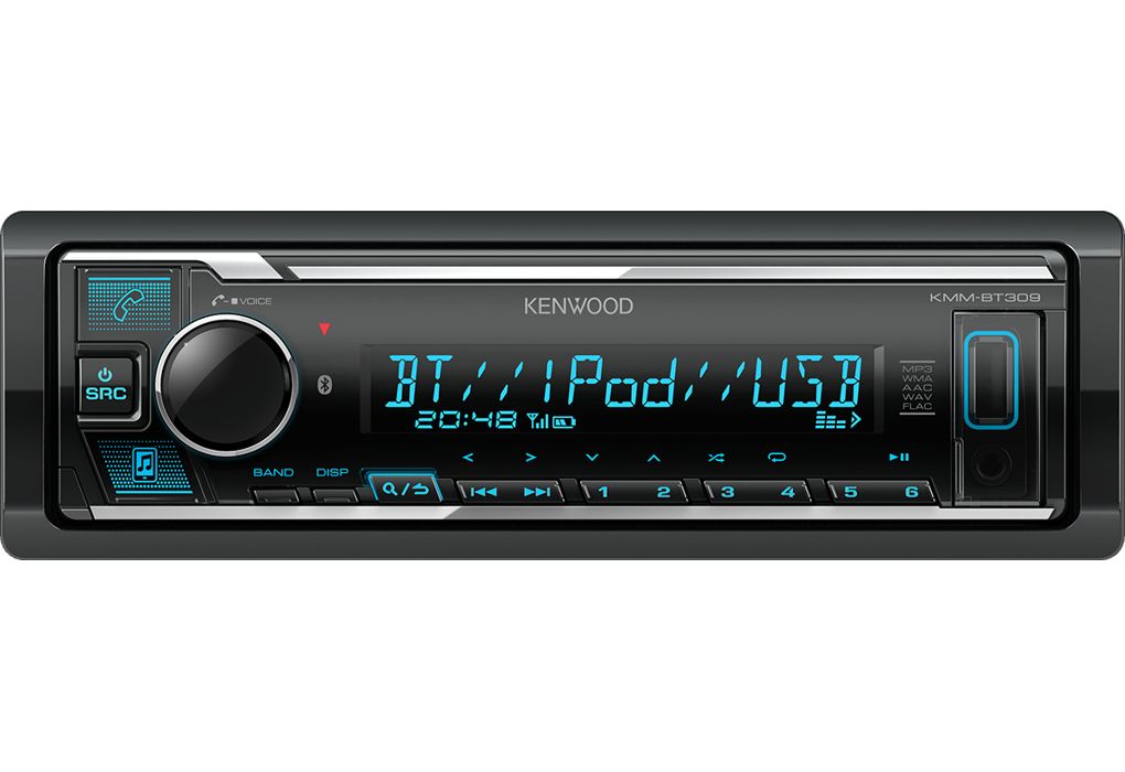 Kenwood KMM-BT309 Autoradio - 1DIN - Bluetooth - Zwart