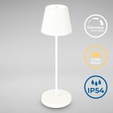 B.K.Licht Dimbare Tafellamp - Draadloos - LED - Wit
