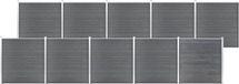 vidaXL Composiet Schutting 1737x186 cm Grijs