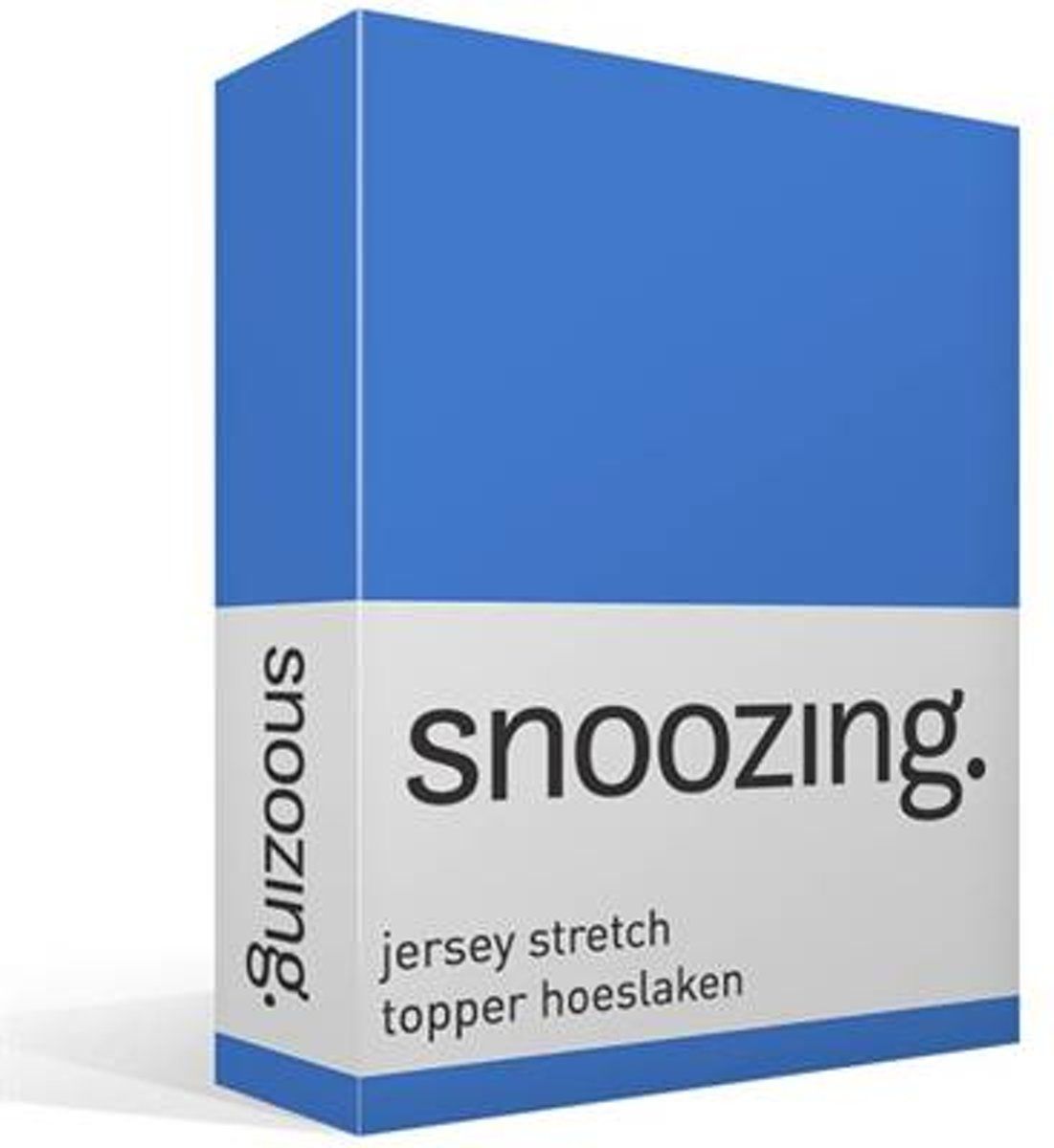 Snoozing Jersey Stretch Topper Hoeslaken Eenpersoons 90/100x200/220 cm Meermin Blauw