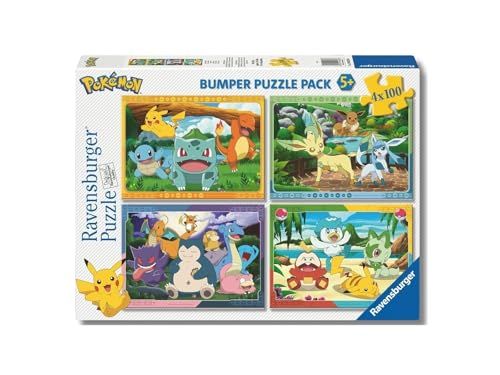 Ravensburger Pokémon Puzzels - 4 x 100 stukjes - 5 jaar
