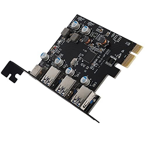 Annadue PCIE-uitbreidingskaart, voor Windows XP/Vista/Windows 7/8/10/OS X, Uitbreidingskaart Naar USB3.0 TypeC 5 Gbps Express Adapter-controllerkaart met Schijf