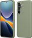 kwmobile telefoonhoesje geschikt voor Samsung Galaxy S25 - Hoesje met siliconen coating - Smartphone case in grijsgroen