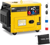 MSW Noodgenerator diesel - 5100 / 6000 W - 16 L - 240/400 V - mobiel - AVR - Euro 5