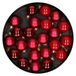 Othmar Decorations mini kerstballen - 24x st - rood - glas - 2,5 cm
