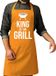 Bellatio Decorations Vaderdag cadeau schort - king of the grill - oranje