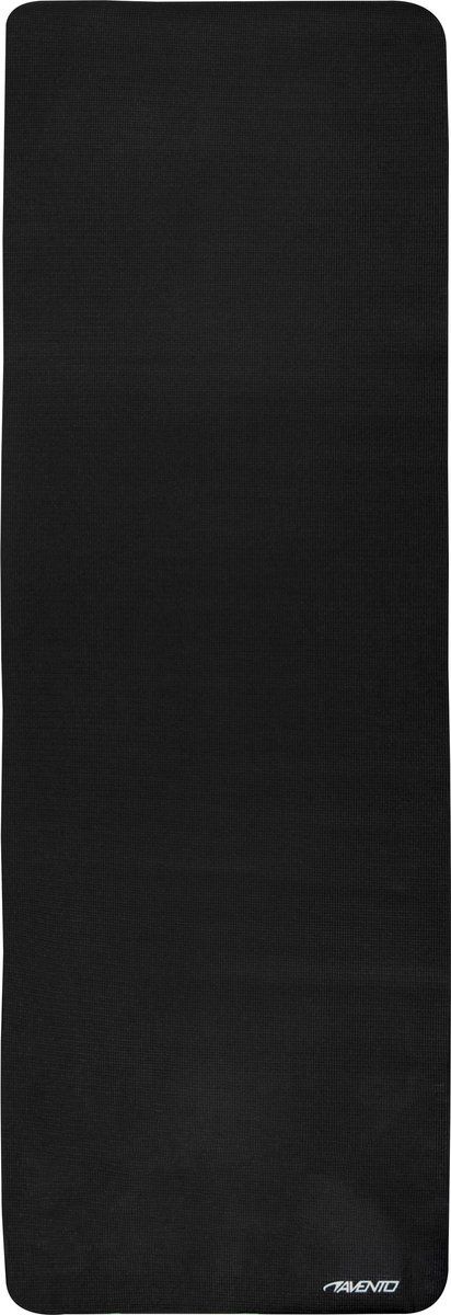 Avento Fitness/Yoga Mat Basic - Zwart - 173 x 61 x 0.4 cm - Incl. draagriem
