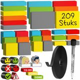 ATWAM 209 delig Whiteboard Magneten - voor Whiteboard, Magneetbord, Memobord of Magnetisch Tekenbord – Herschrijfbare Magneten op Koelkast - Scrum Mega Set XL