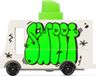 CandyLab speelgoedauto busje Graffiti Green - houten Candycar