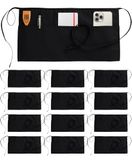 Taille Utopia Wear Taille schort met 3 zakken (SET van 12, zwart, 61 x 31 centimeter)
