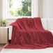 vidaXL - Dekentjes - 6 stuks - Bordeaux Rood - 240 x 220 cm - Fleece