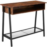 Tectake Sidetable Consoletafel Tralee - 100x35x80,5cm - Industrieel - Donkerbruin