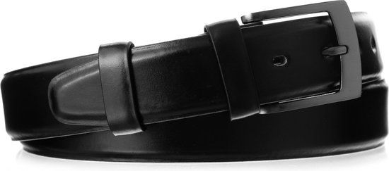 Rovicky Zwart Leren Herenriem R-BOM-01-M - 115 cm
