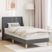 vidaXL Bedframe Effen met hoofdeinde Donkergrijs 100 x 200 cm Stof