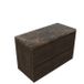 Saniclass Holz Pure Badkamermeubelset - 100x45x63cm - Noche natuurstenen topblad dark emperador - 1 kraangat - 2 lades - mat eiken charcoal (hout) SW1420788/SW1242390