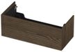 INK - Onderkast 1 Lade Push 2 Open Horizontaal Gefreesd Bestaande Uit - 1000x450x376 Mm - Massief Eiken Charcoal