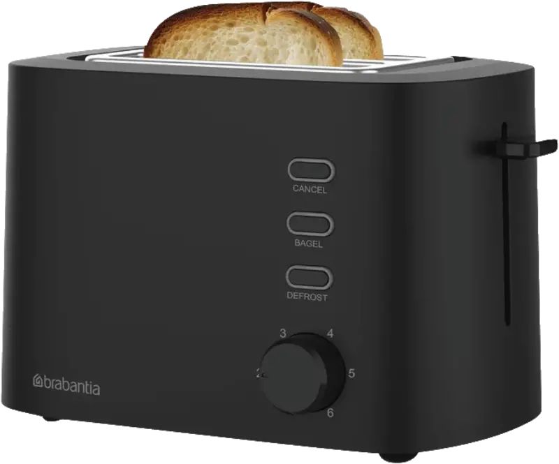 Brabantia Broodrooster - Zwart - 980 Watt - 6 Roosterstanden - Met Snoeropbergruimte