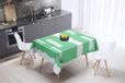 Bonamaison Tafelkleed, Anti-Mold, Sneldrogend, Waterdicht, 100% Polyester Tafellaken, Petroleum Groen, Wit, 140 x 140 Cm