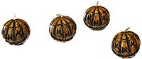 Rubies - S7259 Kaarsenset, 4 stuks, pompoen op blister, meerkleurig, eenheidsmaat