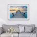 LUMALÉA Affiche / Poster - Ponton - 60x80 Cm - Bordure Noire Et Blanche