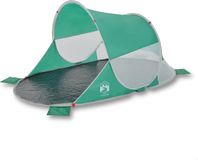 vidaXL Strandtent - 2-persoons - pop-up - waterdicht - zeegroen