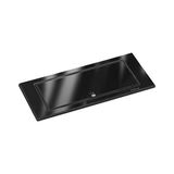 EVOline Backflip stopcontact - intrekbaar stopcontact 2-voudig met USB-C oplader, kunststof/glas zwart glanzend