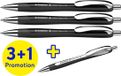 Schneider stylo à bille - Slider Rave Trend - pointe XB - boîte assortie 3 + 1 gratuit - S-132584