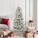 Prolenta Maison Exclusive Kunstkerstboom, inklapbaar, groen en wit, 150 cm