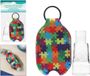 BigBuy Accessories Porte-clés Gel hydroalcoolique Multicolore Puzzle
