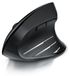 CSL Verticale muis, draadloos met Bluetooth en 2,4 GHz, ergonomische muis met 8 knoppen, afbeeldingssnelheden tot 2400 dpi, plug-and-play voor Windows en macOS, draadloos, zwart