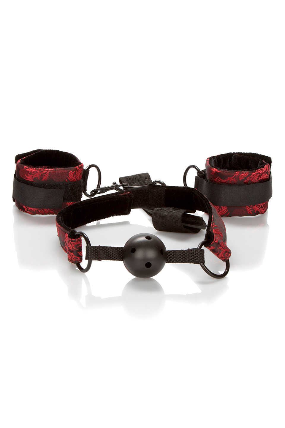 Scandal Set Breathable Ball Gag with Cuffs