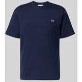 Lacoste Classic Fit T-Shirt ronde hals donkerblauw, Effen