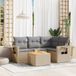 Maison Exclusive ensemble de meubles de jardin 5 pièces avec canapé et coussins, beige, en polyrotin