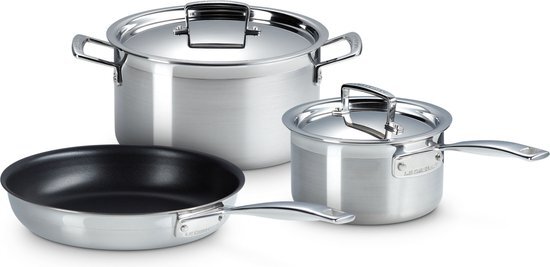 Le Creuset 53808000010050 3-delige pannenset