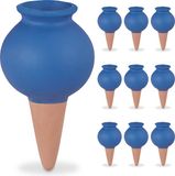 Merkloos Relaxdays Waterdruppelaar Keramiek - Set van 10 - 100 ml - Blauw