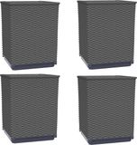 vidaXL Plantenbakken 4 stuks 30x30x37 cm polypropeen zwart