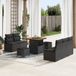vidaXL Tuinbank Set 8-stuks 7-zitplaatsen Zwart