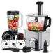 Merkloos Keukenmachine Zilver - 1100 W - Mengkom 3,2 l - Mixer 1,5 l - Met koffiemolen