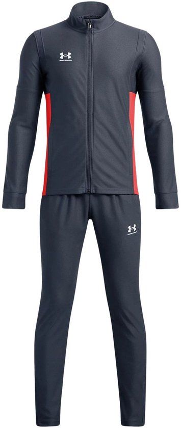 Under Armour Challenger Trainingspak Junior Donkergrijs - Rood Maat XL | 1379708-044