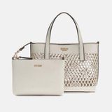 GUESS Letty 2 In 1 Mini Tote Handtas Schoudertas Cream White
