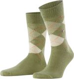 Burlington Preston gedessineerd materiaal sokken heren groen - maat 40-46