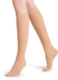 FALKE Vitalize met compressie materiaal halfdoorzichtig 40 DEN kniekousen dames transparant - maat 39-42