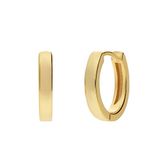 Lucardi Dames Zilveren goldplated oorringen 13mm