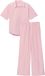 Calvin Klein Dames Pyjama in Poplinkatoen - Cera Stripe Cradle Pink - L