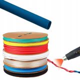 Rosfix Krimpkous Blauw 35mm - Dunwandig Zelfdovend - 2:1, 1m, Eind Ø17,5mm, 100–125°C