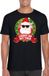 Bellatio Decorations Shoppartners Bv Foute Kerst print t-shirt - zwart - Stoned Kerstman - voor heren - kersttrui - kerstkleding S